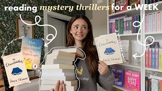 reading ONLY mystery thrillers for a WEEK 👻🍂📚 spoiler free reading vlog [upl. by Enomal]