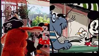 DISNEY FOLKMANIS PUPPETS  MICKEY MOUSE CARTOONS in REAL LIFE  JustinTalksPuppets [upl. by Linoel]