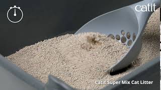 Catit  Super Mix Cat Litter  easy scooping [upl. by Claudy]