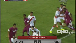 Perú vs Qatar resumen y goles del partido amistoso  PAOLO GUERRERO Y ALEXANDER CALLENS ANOTAN [upl. by Yriek]