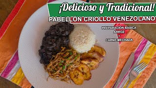 PABELLÓN CRIOLLO  Receta típica venezolana  paso a paso [upl. by Orhtej]