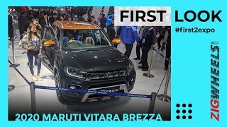 Maruti Suzuki Vitara Brezza Facelift First Look Review Auto Expo 2020 [upl. by Friederike]