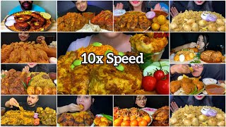 ASMR Eating Spicy Fish Biryani Chicken Biryani Mutton Biryani amp Egg Biryani  Indian Food Mukbang [upl. by Acessej]