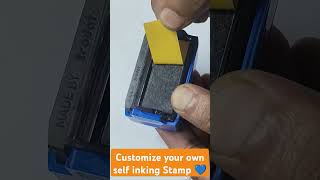 Customize your own Name self inking Stamp trodat stamps viralshorts video [upl. by Carberry585]