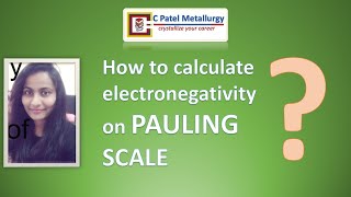 Calculation of electronegativity of atom on pauling scale [upl. by Salokcin613]