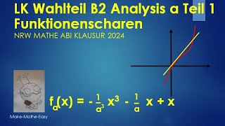 LK Prüfungsteil B2 Analysis Mathe Abi Klausur NRW 2024 Aufgabe a Teil1 [upl. by Seidnac]