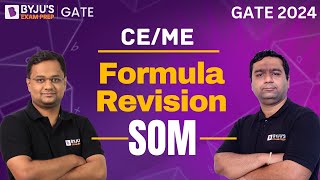 SOM Formulas  GATE Formula Revision  GATE 2024 CivilMechanical  BYJUS GATE [upl. by Karee]