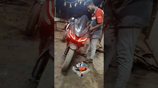 Bikes ki lighting set chesathanara 😱😍mana rawaily kodur lo 📍shorts trending bikes kodur vlog [upl. by Nnahgaem]