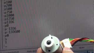 Mitsumi DC Encoder Motor controlled by PID DC Servo Driver [upl. by Sly]