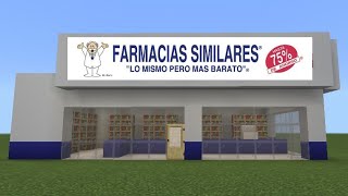 Cómo hacer una FARMACIAS SIMILARES en Minecraft [upl. by Allecram]