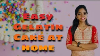 Easy Gelatin Cake at home  First video of 2021  Tamil missmiracle [upl. by Enid]