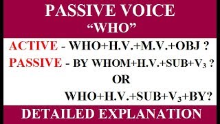 PASSIVE VOICE  WHO  quotWHquot WORDS BANKSSCSI [upl. by Robillard447]