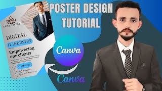 how to make poster in canva  canva tutorial  how to create poster in canva [upl. by Kaasi]