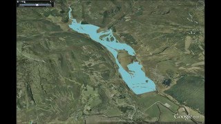 Simulation of August 2014 flood at Mar Lodge Scotland [upl. by Hsakiv764]