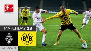 Haaland Brace in 6 Goal Thriller  Borussia Mgladbach  Borussia Dortmund  42  All Goals  MD 18 [upl. by Moia]