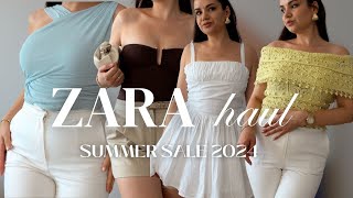 ZARA HAUL SUMMER SALE 2024  try on haul zara 2024 [upl. by Derina825]