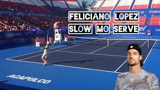 Feliciano Lopez serve in slow motion [upl. by Ignatius]