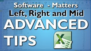 Advanced Left Right and Mid techniques in Excel  Extracting names and postcodes [upl. by Anairad]