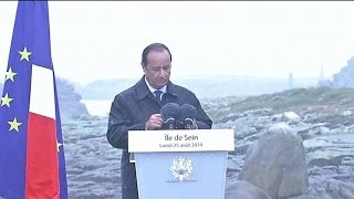 François Hollande nous ne quotredoutons pasquot la pluie [upl. by Hazelton]