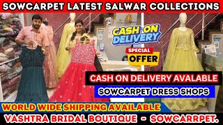 😍 Sowcarpet Latest Dress Collections 😍 Vashtra Bridal Boutique Sowcarpet  Priya just now fashion [upl. by Ranna648]