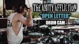 The Amity Affliction  Open Letter  Drum Cam LIVE [upl. by Marjana]