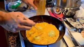 omelette à loignon  how to cook an omelet with onions  玉ねぎオムレツを調理する方法 [upl. by Klara]