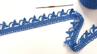 SIMPLE BEAUTY EASY CROCHET 🧶 LACE PATTERN [upl. by Nayb]