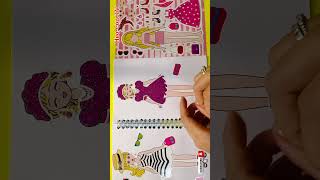 This style is great for girls Decorate sticker book with dress up for girl sticker asmr diy [upl. by Mccormac]