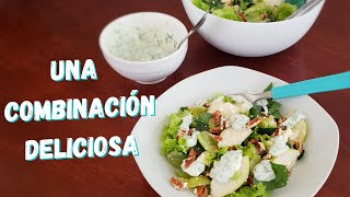 Cómo hacer la mejor ensalada verde con un increíble dip de yogurt griego [upl. by Assila782]