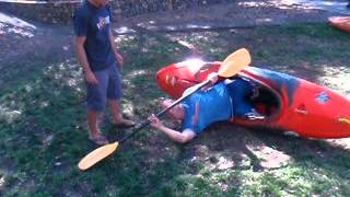 Kayak Roll practice on dry land [upl. by Licko]