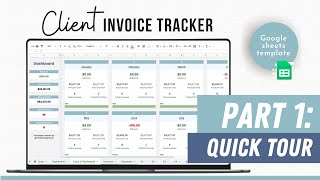 Invoice Tracker  Payments Tracker  Small Business Invoice Manager  Google Sheets Template [upl. by Sihtnyc10]