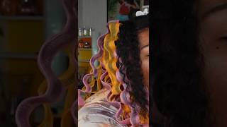 Installing Wave Formers in my Natural Hair 💛 naturalhair heatlesshairstyles waveformers natural [upl. by Goodyear]