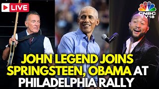 LIVE Bruce Springsteen John Legend and Obama Rally for Kamala Harris at Liacouras Center  N18G [upl. by Noelle913]