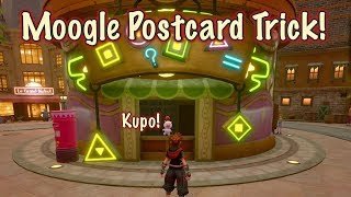 Kingdom Hearts 3  Moogle Postcard Trick  Easy Way to get Orichalum Lucky Ring and more [upl. by Regnig]