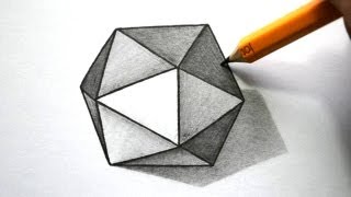 How to Draw a 3D Hexagon [upl. by Ingmar]