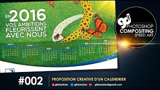 Réalisation dun calendrier avec photoshop  1ère partie [upl. by Lasonde]