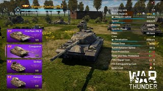 Conqueror tank in Chieftain mk3 gameplay in War Thunder Mobile [upl. by Wie]