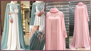 Abaya Designs  New designer Abaya for bride  latest hijab designs [upl. by Lamaaj]