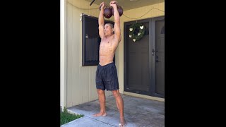 Day 222 FitPro Hawaii Workout  Double 32 kg Kettlebell Thrusters  December 22 2020 1148 am [upl. by Cybill]