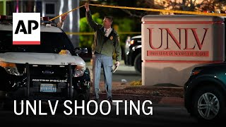 UNLV shooting Las Vegas police kill gunman who killed three people and critically wounded a fourth [upl. by Idnyl892]