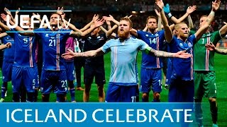 Iceland celebrations vs England in full Slow hand clap [upl. by Nodrog]