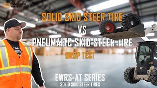 Solid Skid Steer Tire vs Pneumatic Skid Steer Tire  Drop Test [upl. by Terrence687]