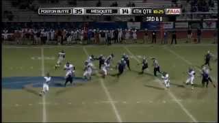 Poston Butte HS 5 Rene Elizondo 40yd pass TD [upl. by Tteirrah560]