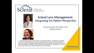 Scleral Lens Management Integrating the Patient Perspective [upl. by Giacinta690]