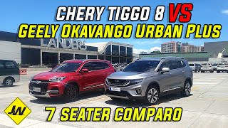 Geely Okavango Urban Plus VS Chery Tiggo 8 Which is the better 7 seater crossover [upl. by Binni]