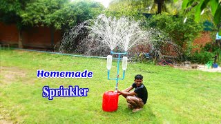 DIY Sprinkler  Homemade mobile water Sprinkler Irrigation System for garden  Water pump [upl. by Phail]