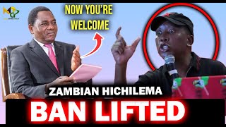 Zambian President HAkainde Hichilema Lifting BAN on Julius Malema [upl. by Sherr]