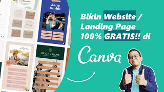 Cara Membuat Website Gratis di Canva [upl. by Kaliski383]