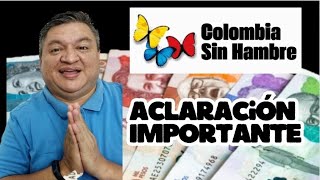 🔴 ÚLTIMA HORA🔴 COLOMBIA SIN HAMBRE INFORMACIÓN IMPORTANTE PARA BENEFICIARIOS En NOVIEMBRE✅ [upl. by Benjy550]