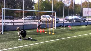 Goalkeeper training FC Djursholm  Målvaktsträning Goeras [upl. by Ecnarrat]